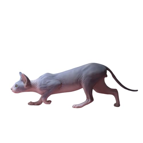 JXK 1/6 サイズ スフィンクス 猫 可愛い ペット 動物 リアル フィギュア PVC プラモデル プレミアム 大人のおもちゃ 模型 16.5cm級 オリジナル スタチュー 塗装済 完成品 ネコ好き 誕生日 プレゼント 置物 情景 道具 (002)