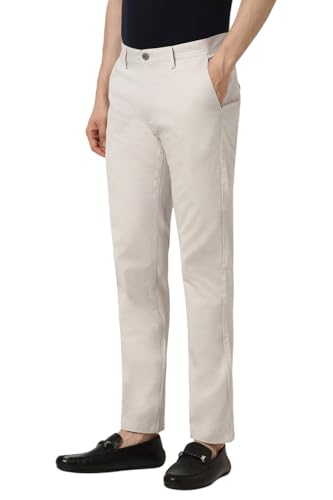 Image of Peter England Men's Slim Fit Mid Rise Super Chino Casual Trouser