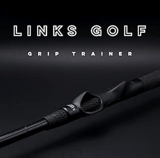 LINKS Golf Grip Trainer Attachment for Improved Hand Positioning on Golf Club (Black)… (Black)