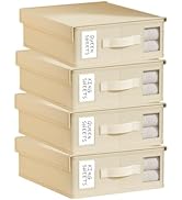 Bed Sheet Organizers and Storage, Foldable Linen Closet Organizer (Queen & King Size), Sheet Set ...