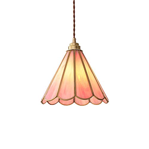 Lampe de plafond pour salle à manger et couloir au design chic en verre dentelle