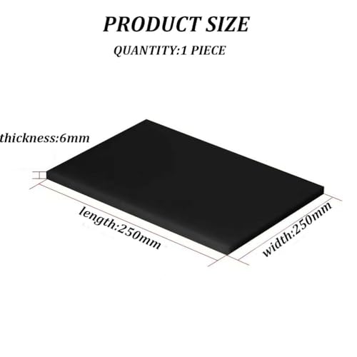 Placa de plástico ABS negro de 250 mm reutilizable y fácil de mecanizar 2
