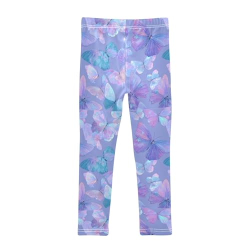 Boccsty Tie Dye Butterflies Girls Leggings Kids Yoga Pants Dance Active Tights 4T2