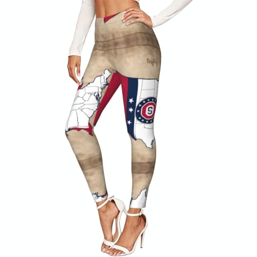Leggings de Ohio mujer estampados pantalones de entrenamiento elásticos tacto suave