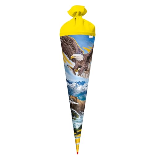 Cornet d'écolier rond avec fermeture en feutre ROTH 70 cm aigle de mer