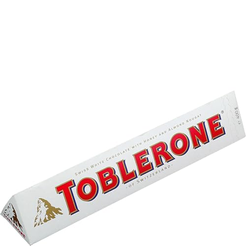 Toblerone White Chocolate Honey & Almond Nougat Large Gift Bar 340 g