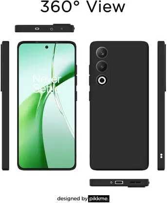 Image of Designerz hub Oppo K13x 5G Back Cover | Soft Silicone Slim Back Case Cover for Oppo K13x 5G- Black