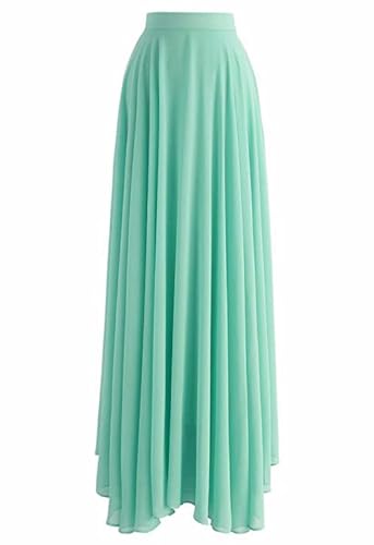 Image of Women's Full Length Georgette Long Skirt- 8 Meters Maxi Flare.