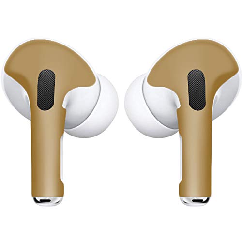 APSkin Skins for Apple AirPod Pro â€“ Vinyl Protective Wraps Stickers Cover Earpods â€“ Air Pods & Ear Pod Compatible Decal for Protection & Customization â€“ Air Pod Pro Accessories â€“ (Gold)