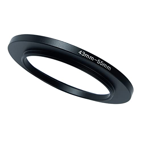 Image of 43mm to 55mm Step-Up Ring Filter Adapter for All Brands UV ND CPL Metal Ring Step-Up Rings Adapter Filter (43mm-55mm)