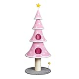VINGLI 7.5ft Lighted Christmas Tree Cat Tower Decor LED Lights Indoor Outdoor Porch Lawn Yard