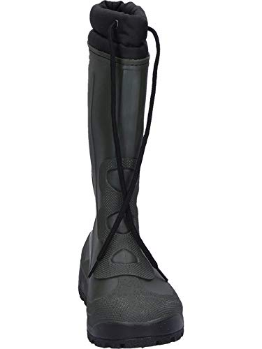 Spirale John Herren Gummistiefel Warm Gefüttert Winterstiefel Schneestiefel Warmfutter Arbeitstiefel Regenstiefel Wasserdicht, oliv, EU 42