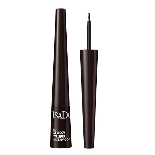 IsaDora Eyeliner Wasserfest - Liquid Lidstrich Stift mit Wet-Look Finish - Leichtes Auftragen (Brown)