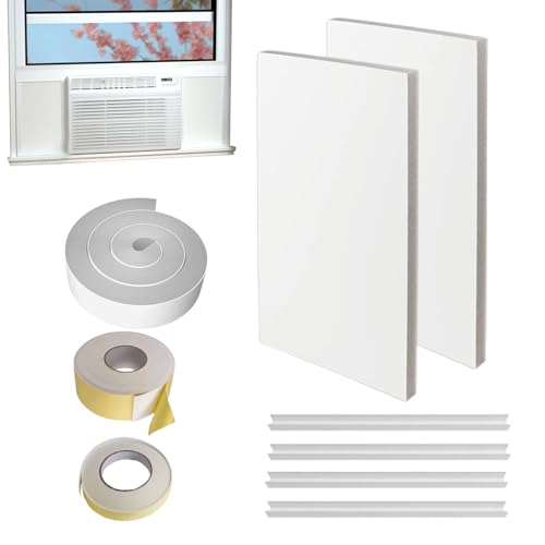Paneles de aislamiento de espuma para ventanas de aire acondicionado pack de 2 unidades 2