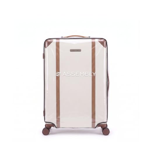 Image of Assembly Vintage 20 Inch (55cm) Cabin Trolley Bag Hard Shell Polycarbonate Suitcase Retro Classic Design with TSA Lock 8 Spinner Wheels Carry On Luggage