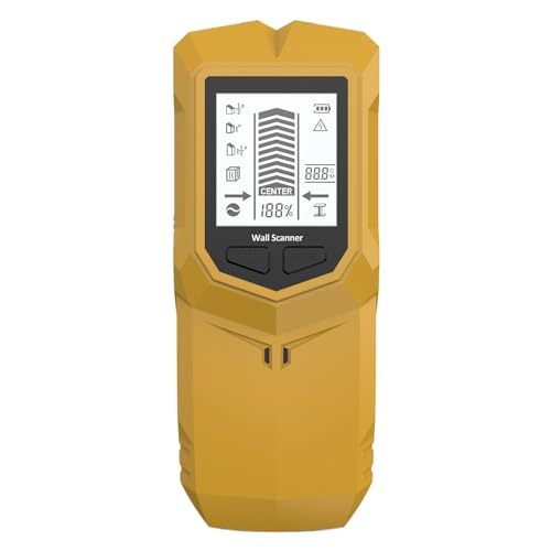 Detector de Montantes Escáner de Pared | Detector de montantes metálicos | Herramienta con pantalla LCD, alarma audio, nivelador, detección de profundidad | para Carpintería Renovación Eléctrica Hogar
