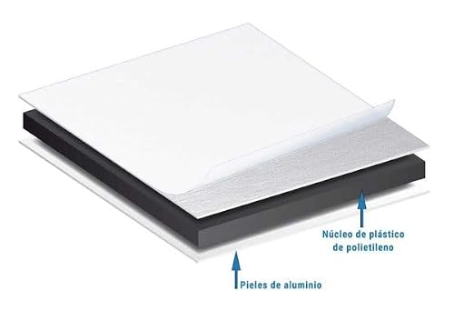 Miniatura 2 de Placas De Aluminio Composite 3mm De Grosor Cortadas A Medida Cortados Con Disco De Cualquier Tamaño En Colore Negro O Blanco. Blanco, 180 X 40