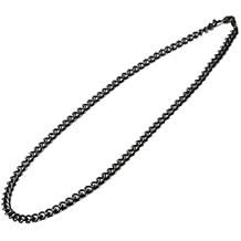 Phiten Carbonized Titanium Chain Necklace - Corrosion-Resistant, Lightweight, Pure Premium Grade for Sports, Gym, and Athletics for Men and Women