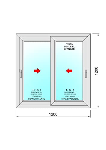 Miniatura 4 de Ventanastock Ventana Pvc 1200x1200 Corredera 2 Hojas
