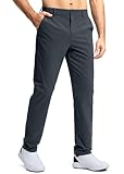 Pudolla Men's Golf Pants Mens Dress Slacks Pants Stretch Work Comfy Pants 30 Quick Dry Casual Trousers with Pockets(Iron Grey 36Wx30L)