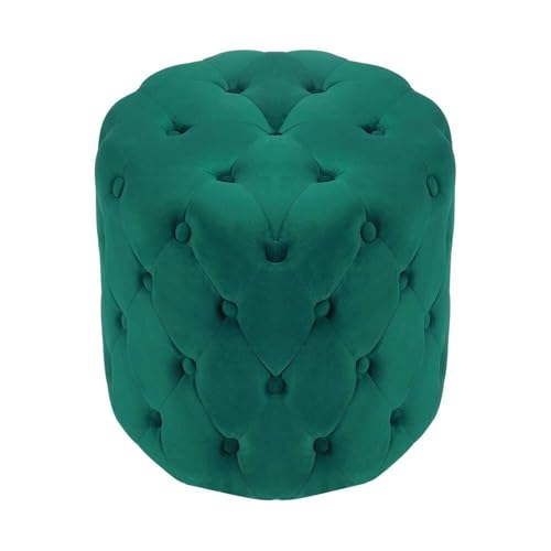 Tabouret ottoman vert autour d'une table basse pour vos soirées