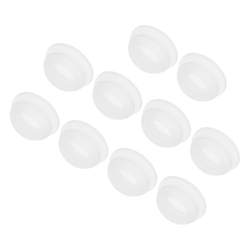 Image of MECCANIXITY 10pcs Silicone Snap in Locking Hole Plugs,14mm /0.6 Inch Mounting Diameter Narrow Groove Width 2mm Panel Seal Cover Round for Kitchen Bulkheads Waterproof Sealing Plugs Clear