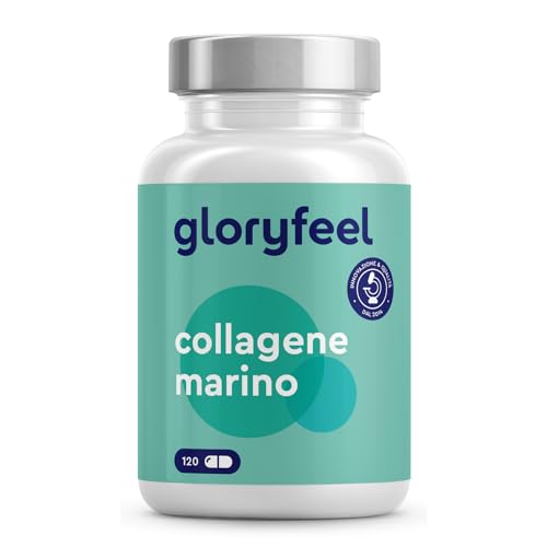Collagene Marino Idrolizzato Tipo 1, Collagene Puro Alto Dosaggio Dose 1500mg,120 Capsule Collagene Integratore Senza Metalli Pesanti o OGM (1 Mese), Peptidi di Collagene Idrolizzato 100%