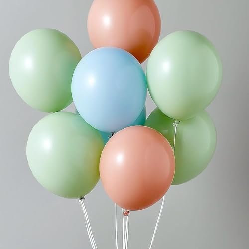 Image of Regular Balloon Combo For Decoration with Glue Dots & Balloon Arch Strip - Party Decor Set For Easy Party Setup (PINK GREEN BLUE, 50)