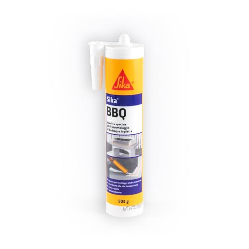 Sika - Sika BBQ, Beige Chiaro - Adesivo per l'assemblaggio di barbecue prefabbricati e mobili da giardino - Pronto all'uso - Cartucce da 500g