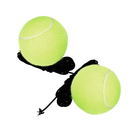 KESYOO 2pcs Self Training Ball Tennis Training Automatic Rebound Tennis Balls for Bounce Ball Tennis Soft Indoor High Practice Tennis Trainer Self Training Tennis Pet Balls Rubber