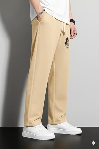 Image of Samfor Track Pant for Men | Loose Fit Super Stretchable Track Pant for Man with Bold Lion Design | Stylish Lower for Men