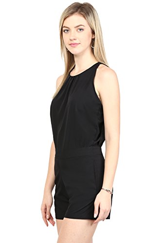 Image of Miss Chase Women's Black Solid Party Playsuit