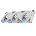 Lian-Li UNI FAN SL120 Revolutionized Daisy-Chain 120mm ARGB Fan, White, 3-Pack