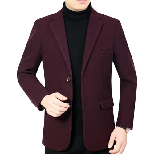 Men's Spring Autumn Casual Wrinkle-Free Woolen Blazer