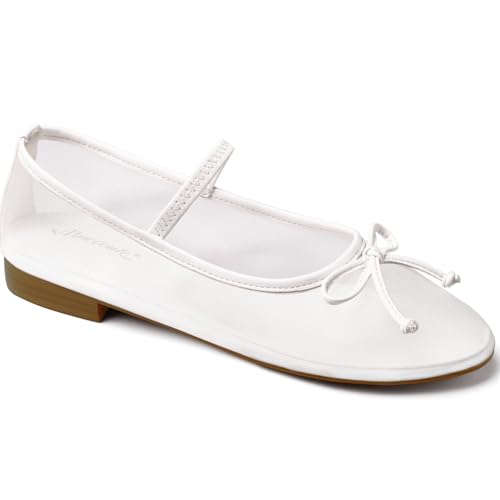 MUCCCUTE Mesh Ballet Flats for Women Round Toe Mesh Mary Jane Flats Shoes with Strap Ballerina Shoes Casual Dressy Office
