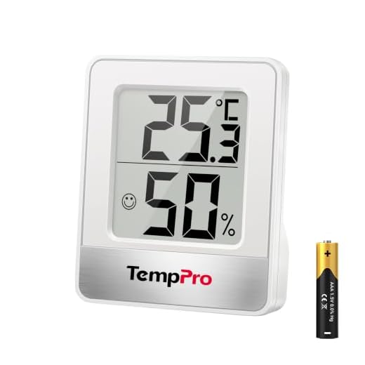 ThermoPro TP49 Mini Igrometro Termometro Digitale Termoigrometro da Interno per Casa Monitor di Temperatura e umidità per Ambienti con Livello di Comfort, Bianco