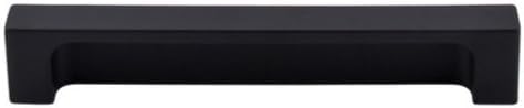Top Knobs TK276BLK Sanctuary II Collection 5" Modern Metro Tab Pull, Flat Black