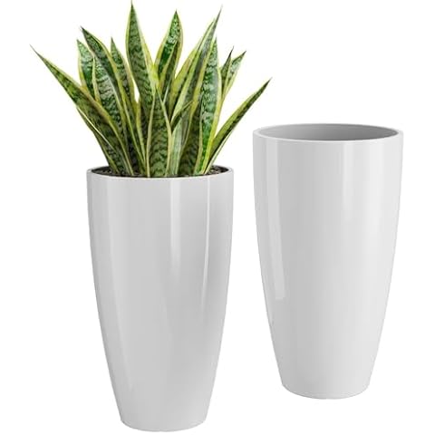 QCQHDU 53cm Tall Outdoor Planters Set of 2 Cover