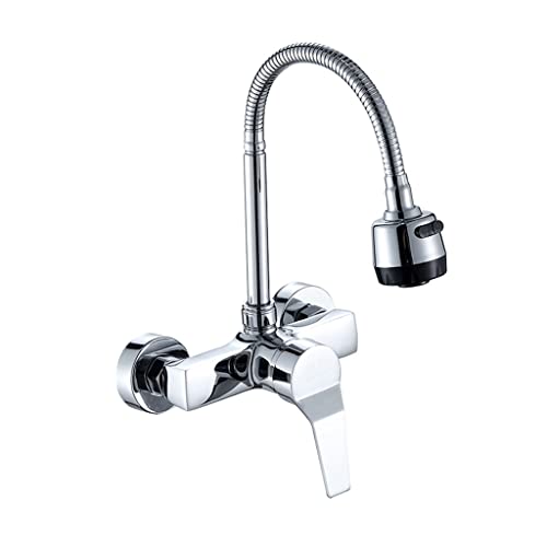 Grifo de cocina de pared flexible para evitar salpicaduras y lavar ollas en fregaderos hondos