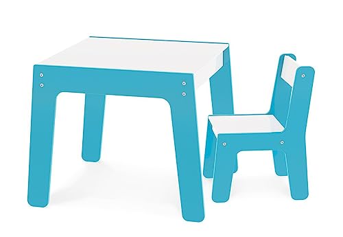 Conjunto Mesa + Cadeira Infantil Azul - Junges