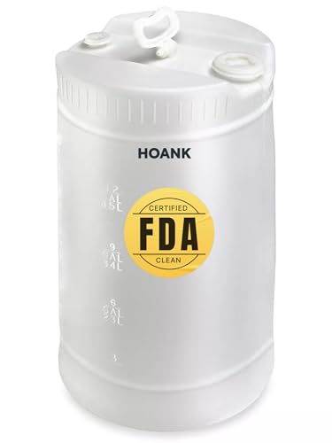 15 Gallon Drum | Tight Head Drum | Water Storage | Chemical Storage | 2 & 3/4 Fittings | Food Grade | BPA Free | HDPE |UN Rated | Natural Color