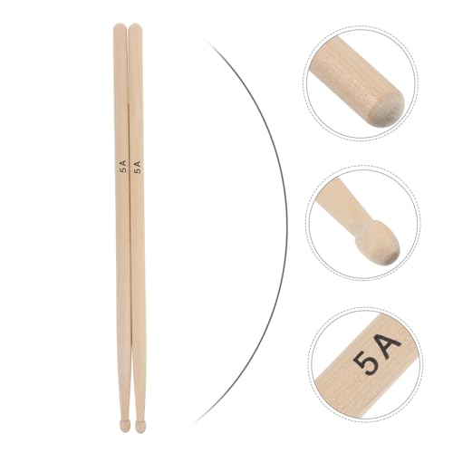 Baquetas clásicas de maple 5A para batería, 1 par miniatura 3
