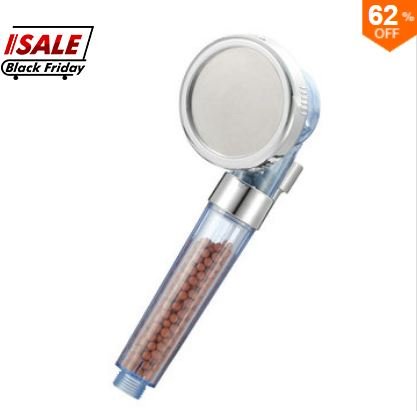 KCASA KC-SH460 Handheld Adjustable Negative Ion SPA Pressurize Filtered Bathroom Shower Head (blue)