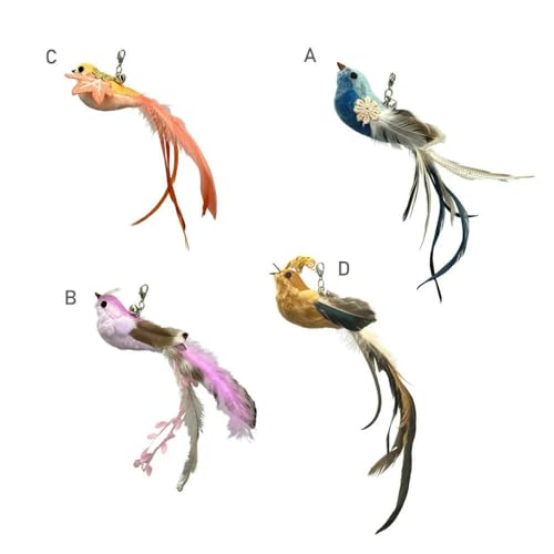 Tête de rechange pour chat lot de 2 embouts plume pour jouet interactif - 6