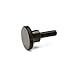 12L14 Steel Thumb Screw, Black Oxide Finish, Knurled Head, Meets DIN 464, 25mm Length, Fully Threaded, M8-1.25 Metric Coarse Threads, Imported