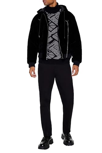 Forever 21 Men's Hooded Velvet Wallet Chain Jacket2