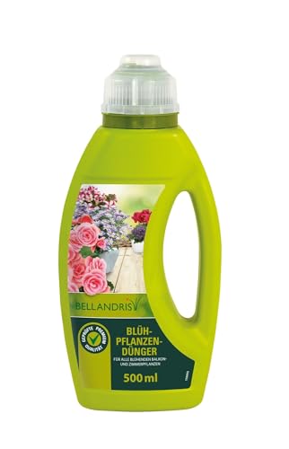 Bellandris Engrais pour plantes à fleurs - Favorise des fleurs saines et une croissance forte, avec des nutriments importants pour toutes les plantes à fleurs - 500 ml