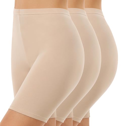 Image of BESTENA Anti Chafing Shorts Boyshorts Panties for Women Nude