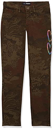 Desigual Girls Denim Long Trouser, Green, 3/4