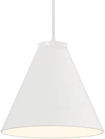 Minka Lavery 6201-44 Vantage Pendants Metal Cone Mini Pendant Light, 1-Light 60 Watt, 10" H x 10" W, White